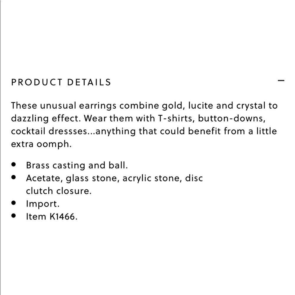 J.crew Lucite and crystal shield earring - Picture 5 of 9